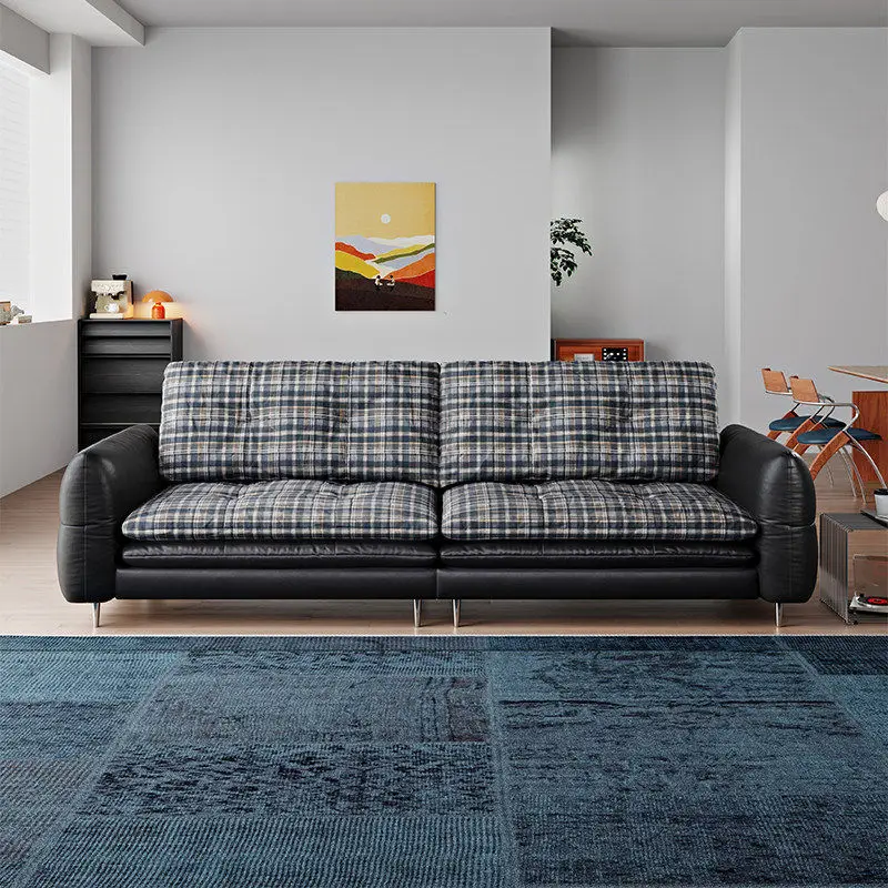 

Французский антикварный кожаный диван для гостиной, кожаный диван-бургер.