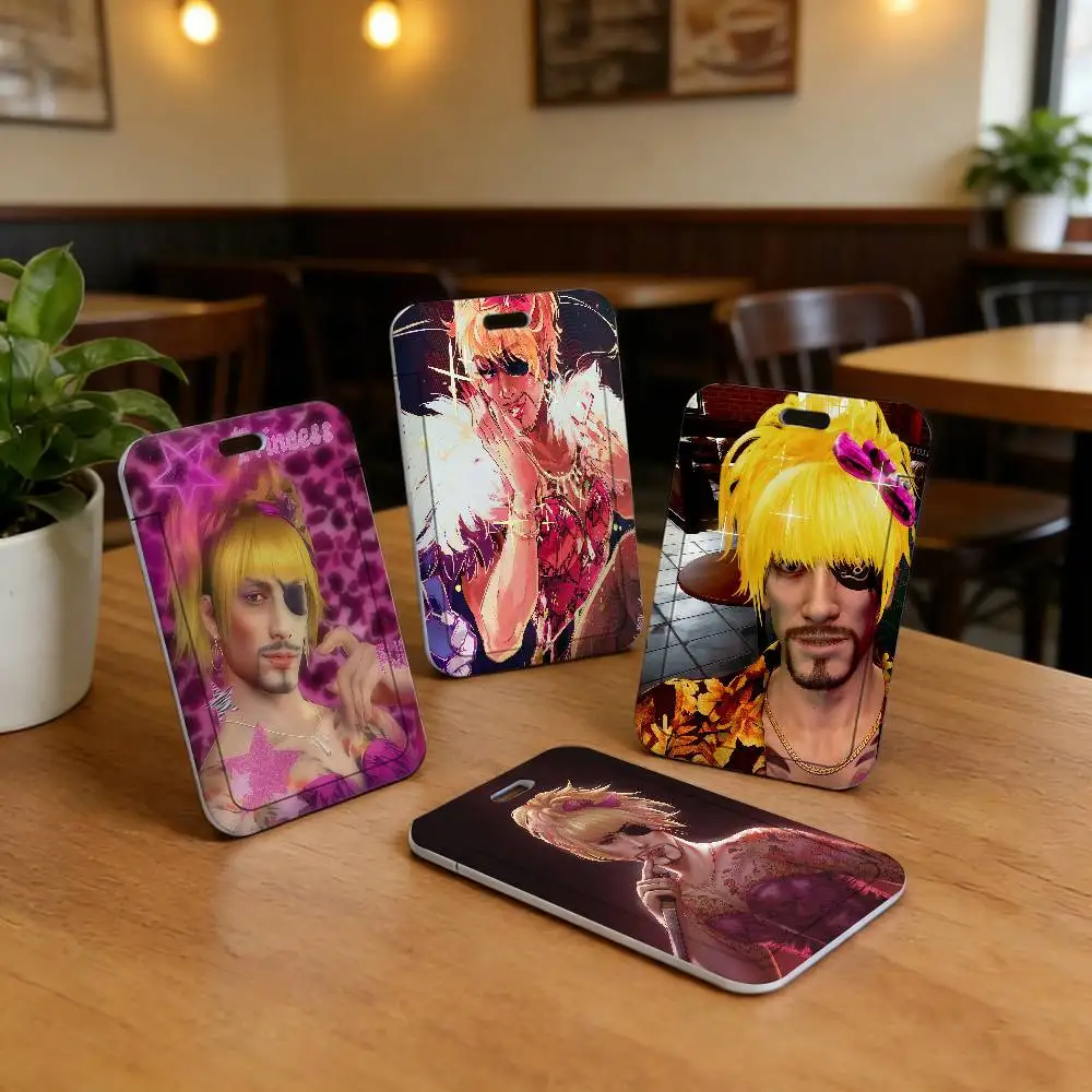Y-Yakuza Like a D-Dragon Goromi Meme Tragbarer Umhängegurt mit Kartenhalter, geeignet für Fotokarten und Transportkarten, leicht