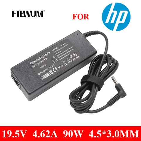 Adattatore di alimentazione ca del caricatore 19.5V 4.62A 90W 4.5*3.0mm del computer portatile per HP Pavilion 14 15 Envy 17 17-j000 15-e029TX PPP012C-S 677777-004