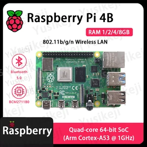 オリジナルのRaspberry Pi 4B RAM 1G/2G/4G/8GB、Raspberry Pi 4 B、Bluetooth4.2 BLE、Wireless LAN、Boardom BCM2710A1 12ベストセールスRasperry Pi 4 -№8