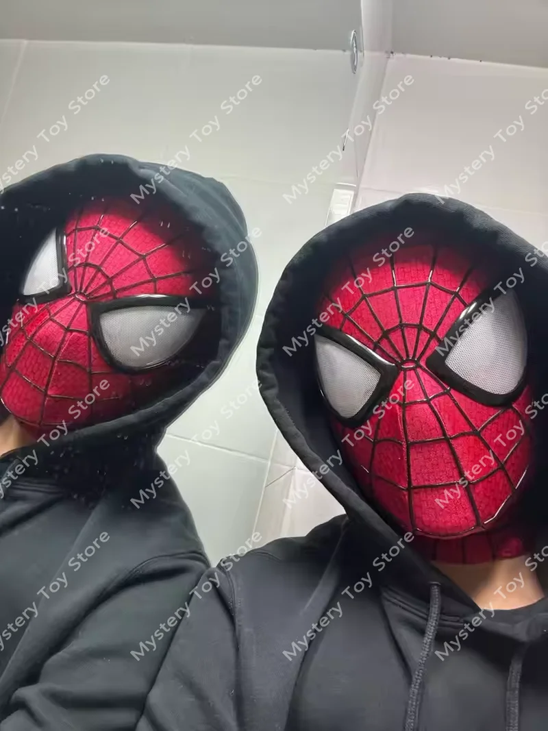 

New Handmade Spiderman 2 Movie Accuracy Garfield Version Cosplay Mask Peter Parker Venom Marvel Collectible Toys Gift For Fans