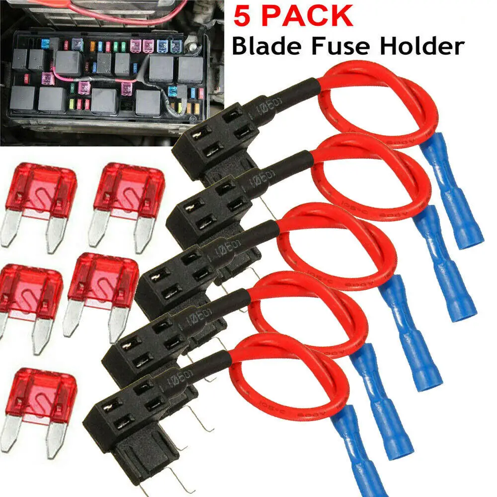 Car Fuse Box Add A Circuit Ato Atc Mini Blade Fuse Splice Holder Piggy Back Fuse Tap12v Fusible Alarm Accessories