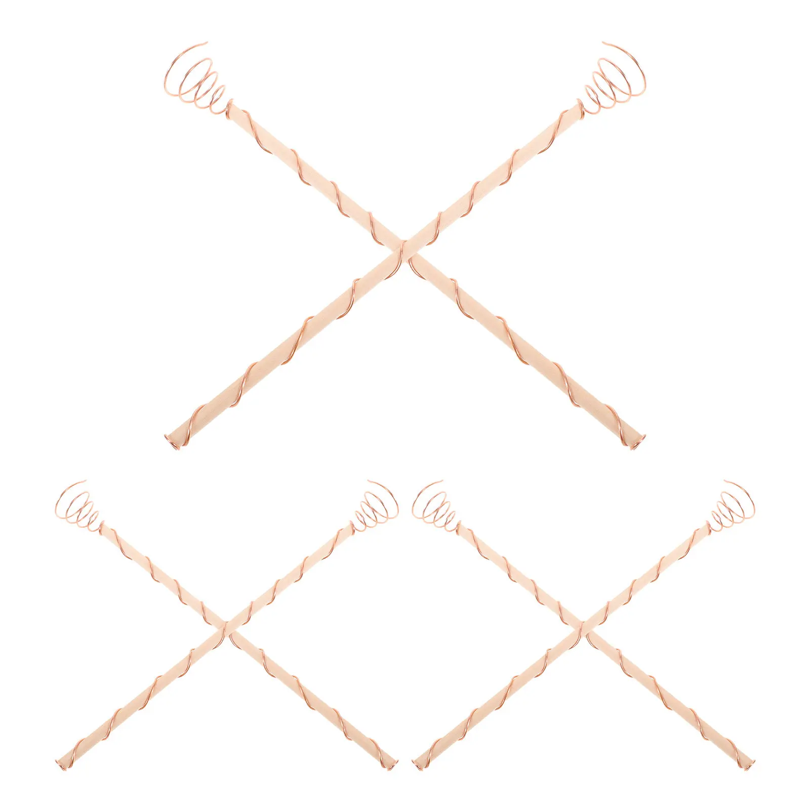 6Pcs Electroculture Copper Plant Stakes Garden Tensor Rings 12 Inch Copper Coil Wire Antennas Electronic Planting Vegetable