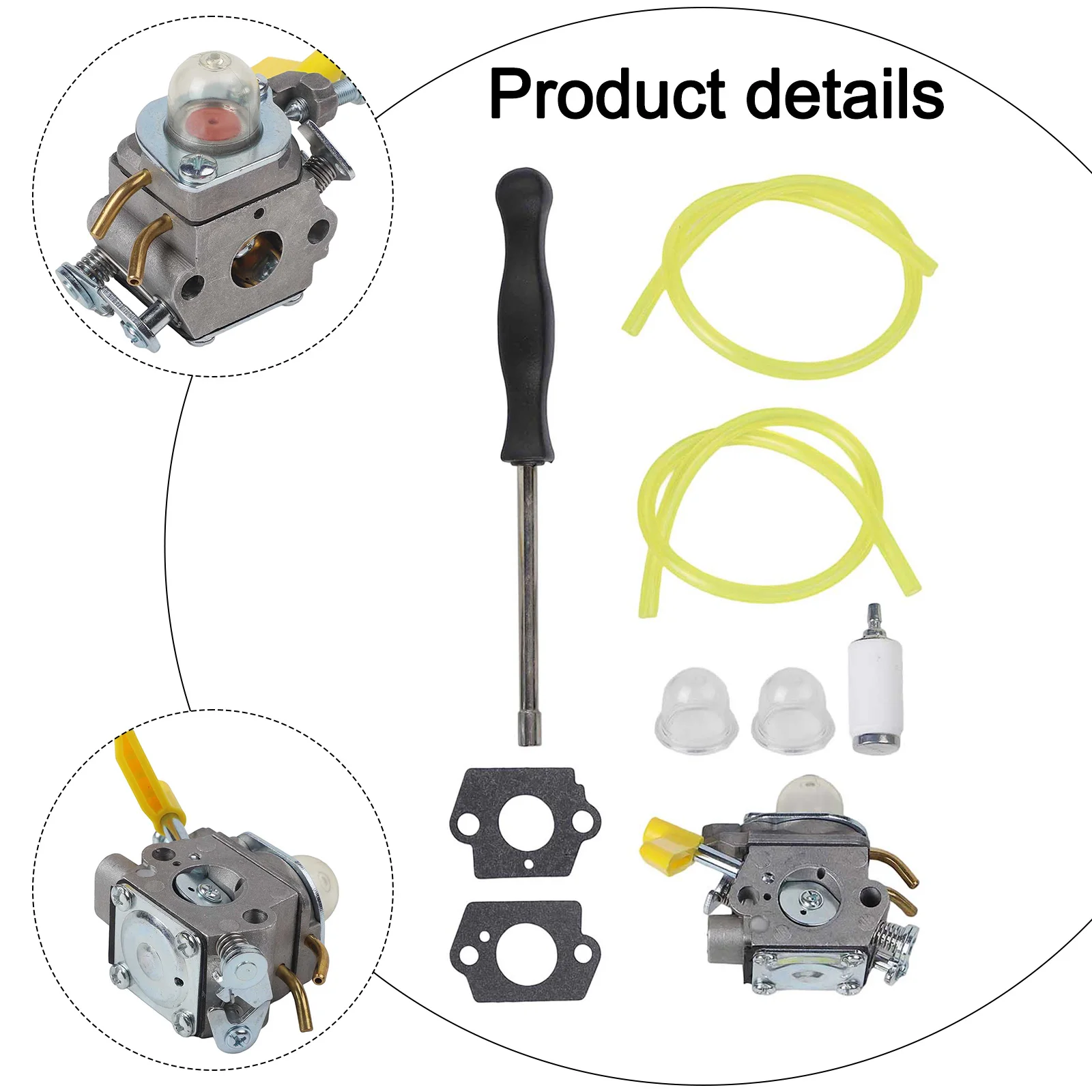 Proceso de instalación simplificado para este carburador de repuesto que funciona con el popular para el tipo Zama C1U H60