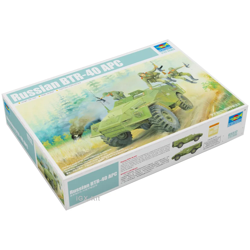 

Trumpeter 05517 1/35 Russian BTR40 BTR-40 Armored Personnel Carrier APC Military Plastic Toy Gift Assembly Model Building Kit