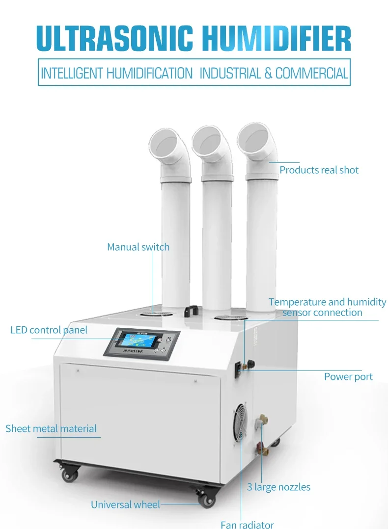 20KG/H Warehouse Workshop Mushroom Industrial Ultrasonic Humidifier Farm Air Humidifier Industrial Humidifier For Plants