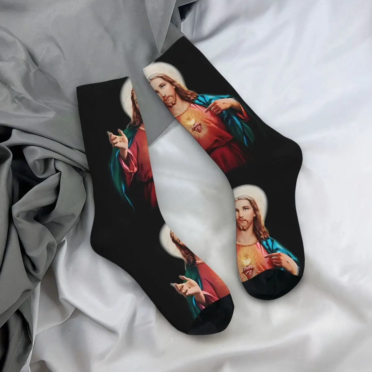 Christus Retter Jesus Socken männliche Herren Frauen Herbst Strümpfe Harajuku