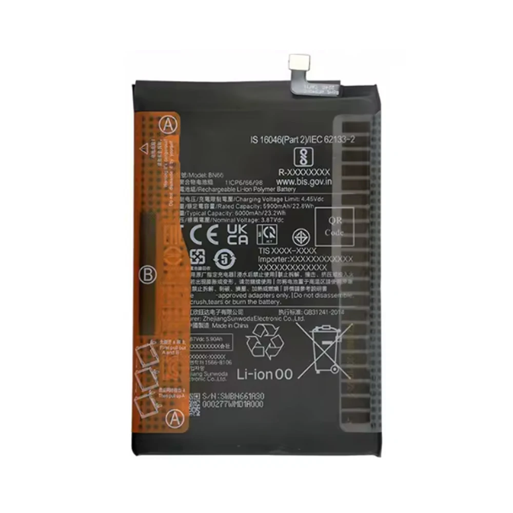 2026 Year BN66 6000mAh For Xiaomi Mi POCO C40 Mobile Phone Battery + Free Tools