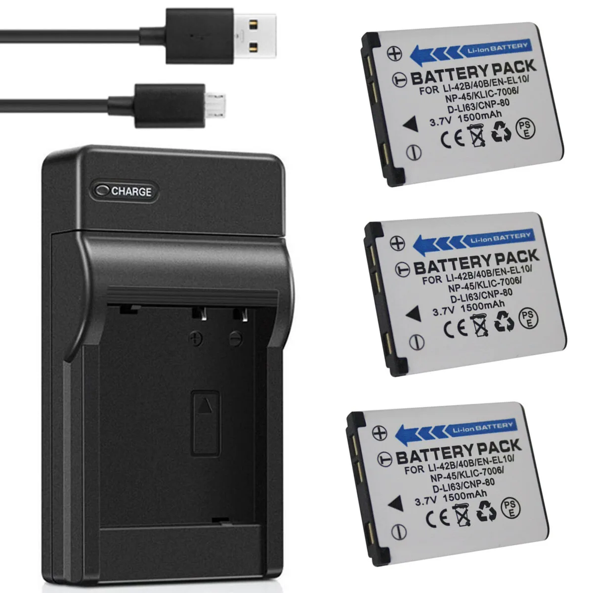 Fujifilm FinePix Z 1100exrグリーン 充電バッテリー付き Battery Pack + Charger For Fujifilm FinePix Z10fd, Z20fd, Z30fd
