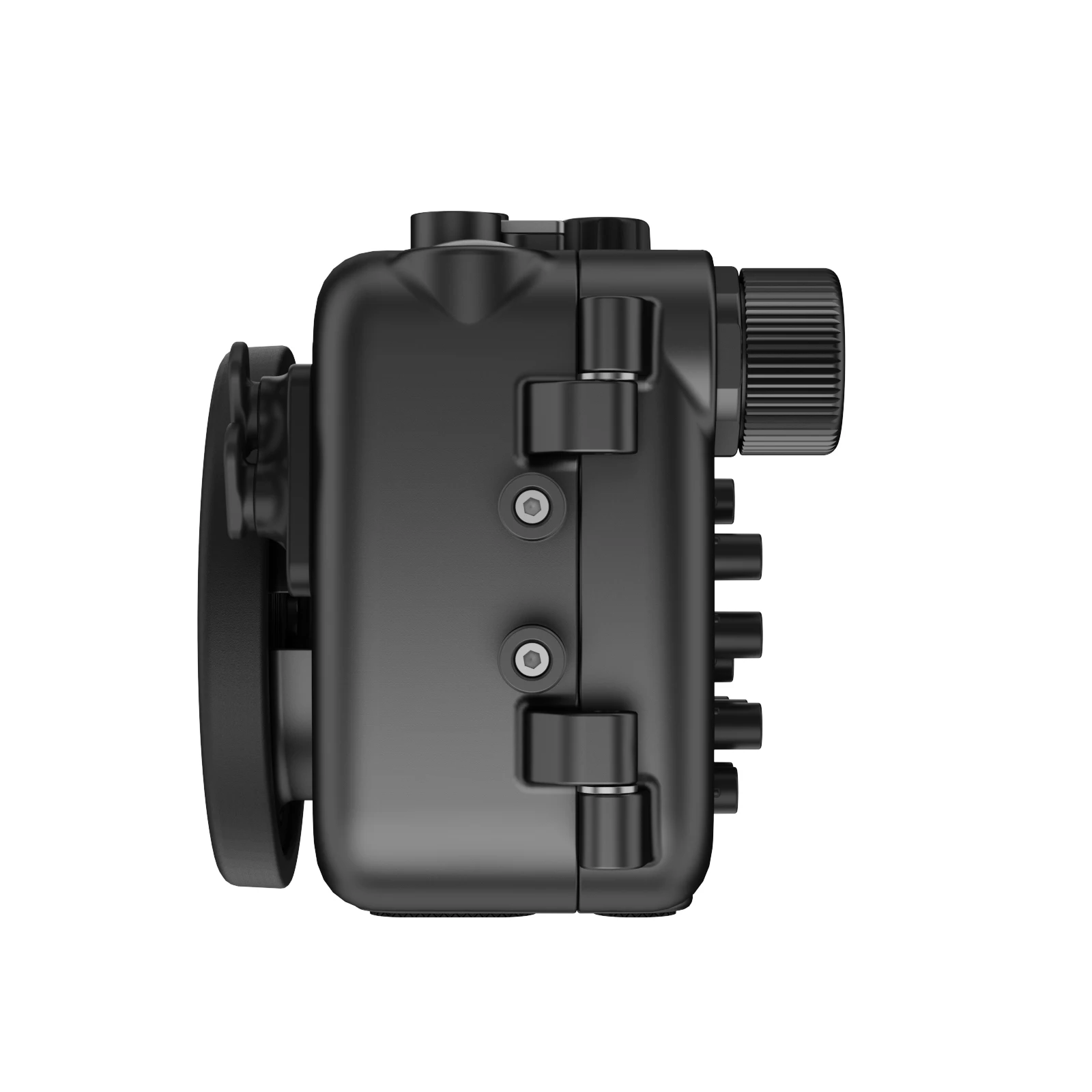 Capa para olympus TG-7 100m/382ft seafrogs caixa de câmera subaquática (preto) material de liga de alumínio sapo marinho 2025 modelo mais recente