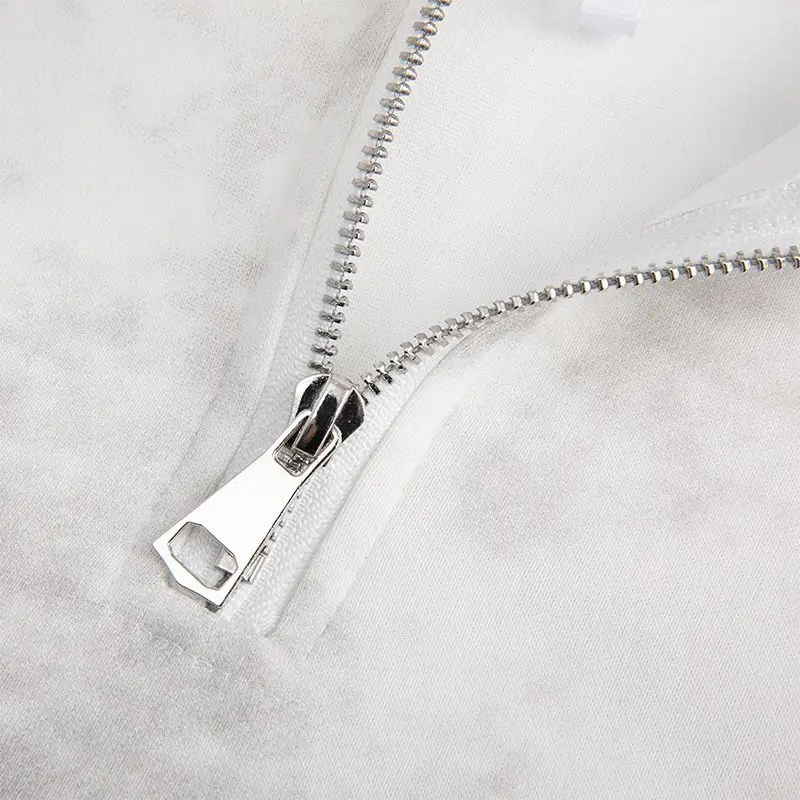 طقم شورت ثقيل نصف سحاب بأكمام قصيرة طقم اتجاه الصيف للرجال