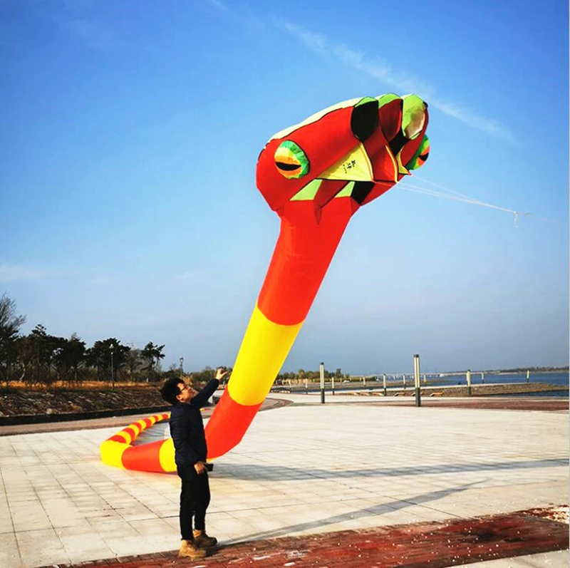 free shipping large 60m soft snake kites soft kites nylon ripstop alien inflatable kite factory octopus large kites dragon kite