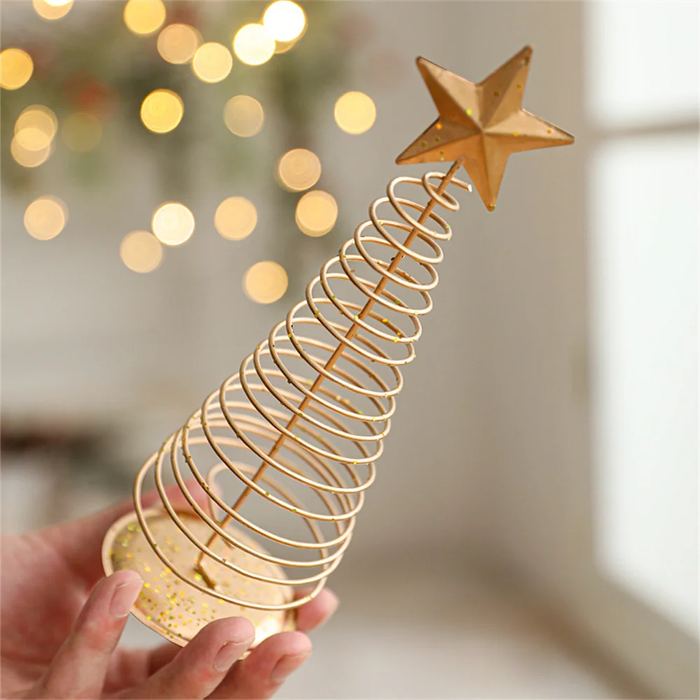 Decorative Desktop Decoration Unique Compact Iron Christmas Ornament Charming Tree Decoration For Desktop Display New 2025