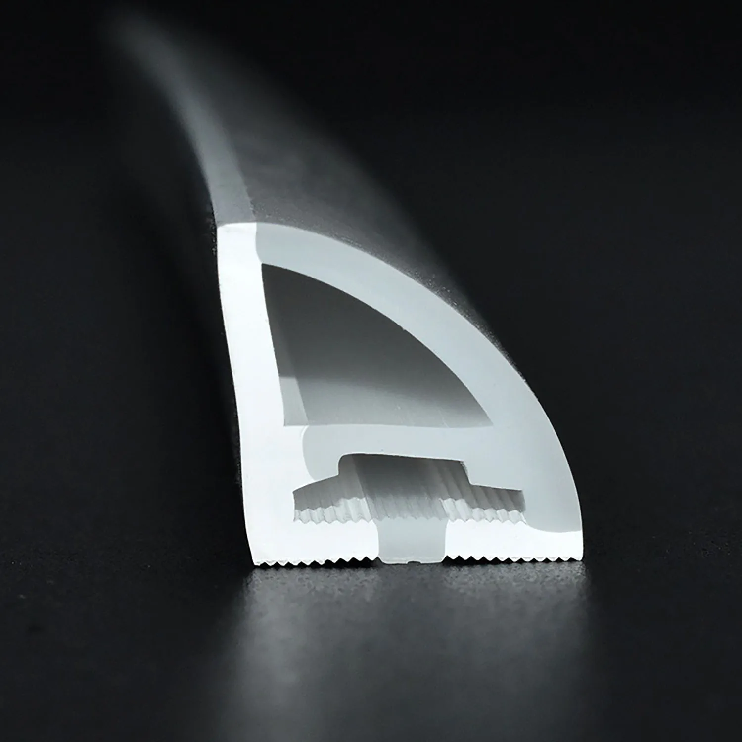 LED Silicone Neon V Shape Tube IP67 Waterproof Flexible Silica Sector Sidelight Decor For WS2812B WS2811 SK6812 5050 Light