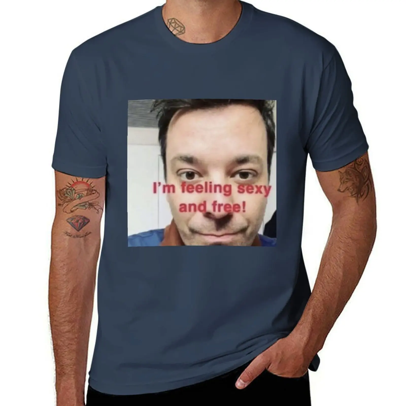 

Meme Fallon Jimmy T-Shirt Plus Size Gym Sports T-Shirt