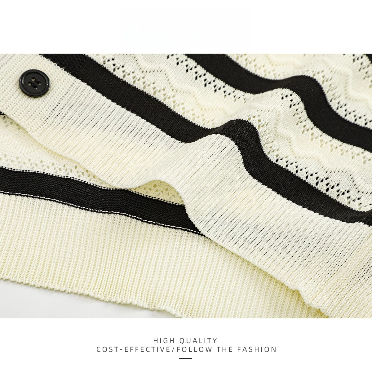 PAIXIANG vrouwen Gebreide holle V-Ne Tank Top Zomer Ontwerp Afslanken Witte Strepen Strapl Vest ort Lengte Vrijetijdskleding