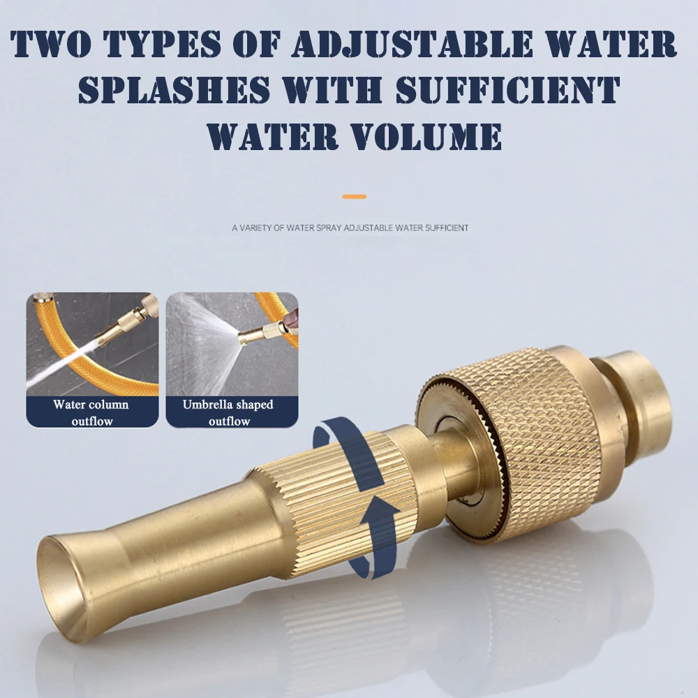 High Pressure Brass Water Hose Nozzle Garden Hose Sprinkler Multi-Function Gardening Car Washing Tools For Garden Irrigation