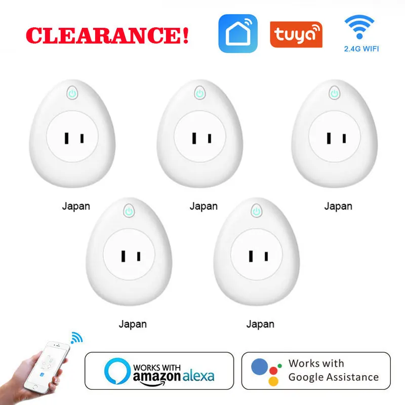 Japan JP Smart Wifi Plug Socket Outlet 16A 3680W USB Charger Power Energy Monitoring Works With Alexa Google Home Appliance