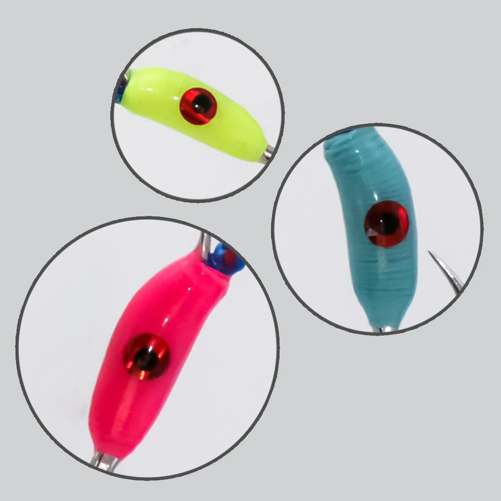 2Pairs/bag 3D Eyes Jig Lure Hooks High Carbon Steel Fishing Lure Accessories Double Barbed Assist Hooks Slow Jigging Hooks Pesca image 4