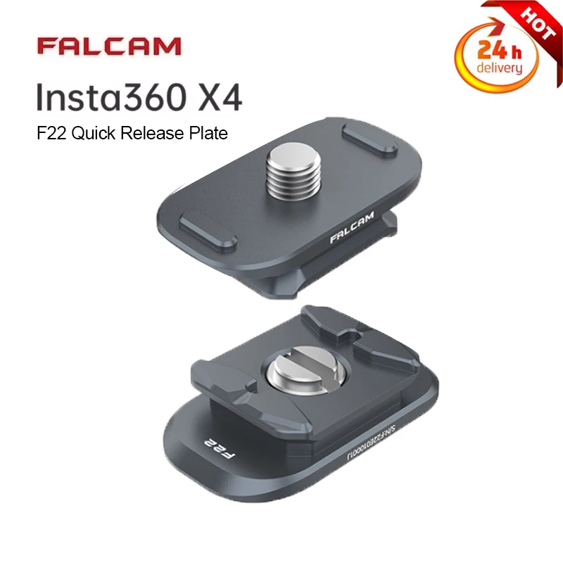 Falcam F22 F22A4306 Quick Release Plate for Insta360 X4 Camera Aluminium Alloy Plate for Motorcycle Riding Flight Photography