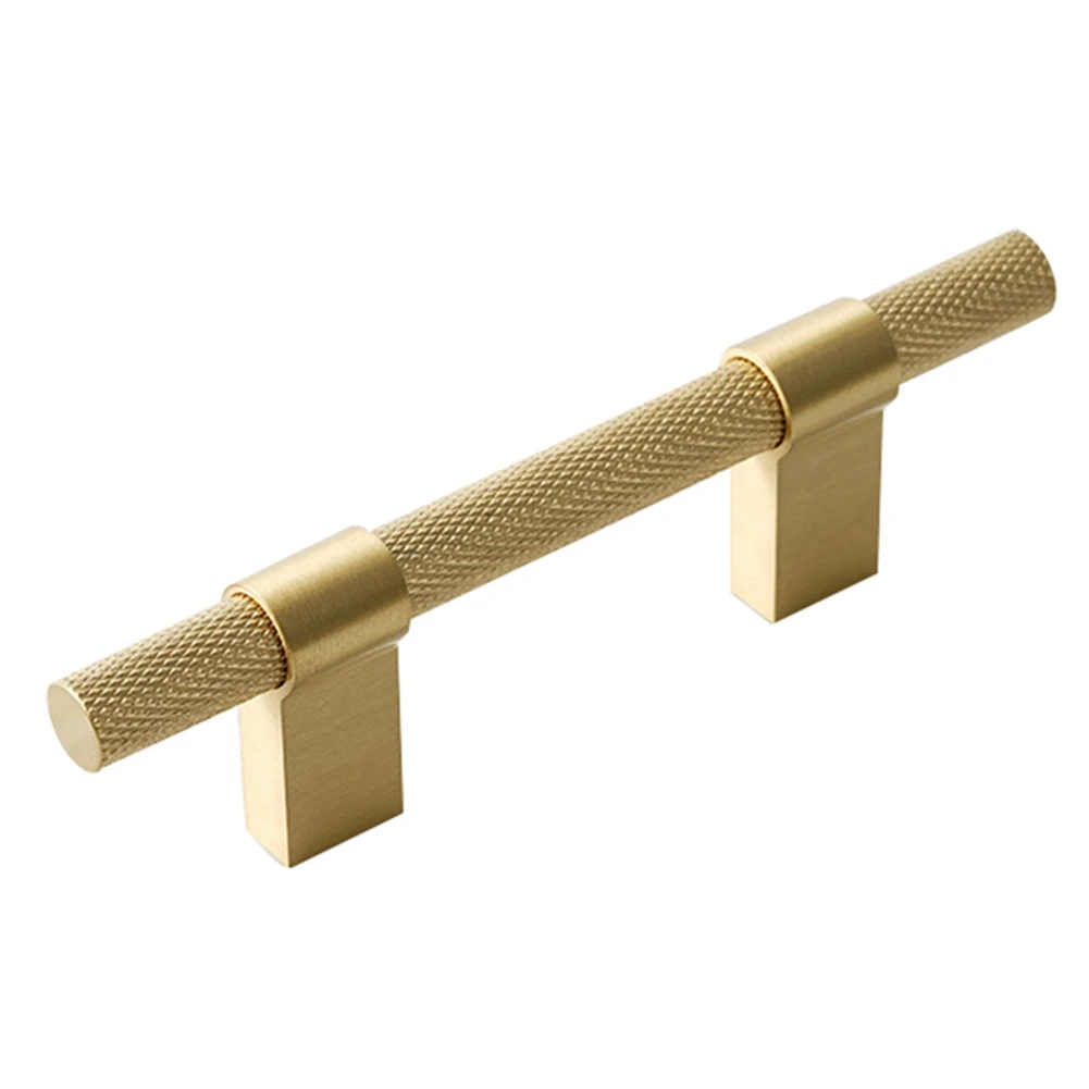 Solid Brass Knurling Patterned Cabinet T-Bar Extended Length 188Mm Kitchen Appliances Dishwashers Refrigerators Pull-A46I