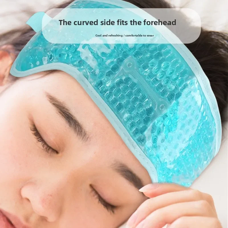 

Head Gel Ice Pack Migraine Relief Wrap with Gel Beads Hot Cold Compress for Headache Forehead Care