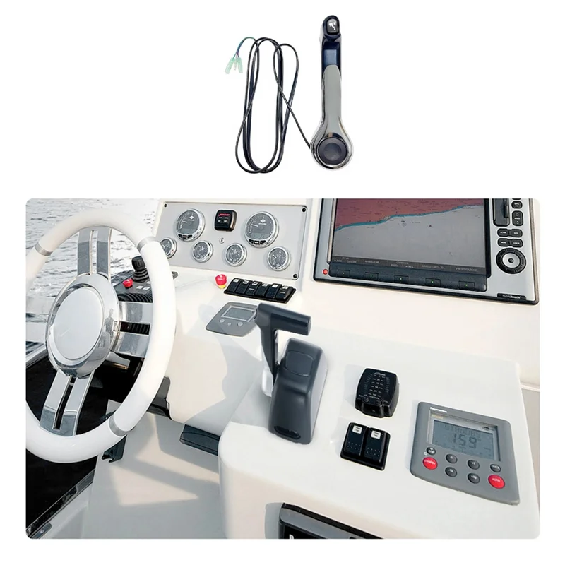 

Outboard Vertical Single Control Box Throttle Control Handle Throttle Control Handle For Yamaha