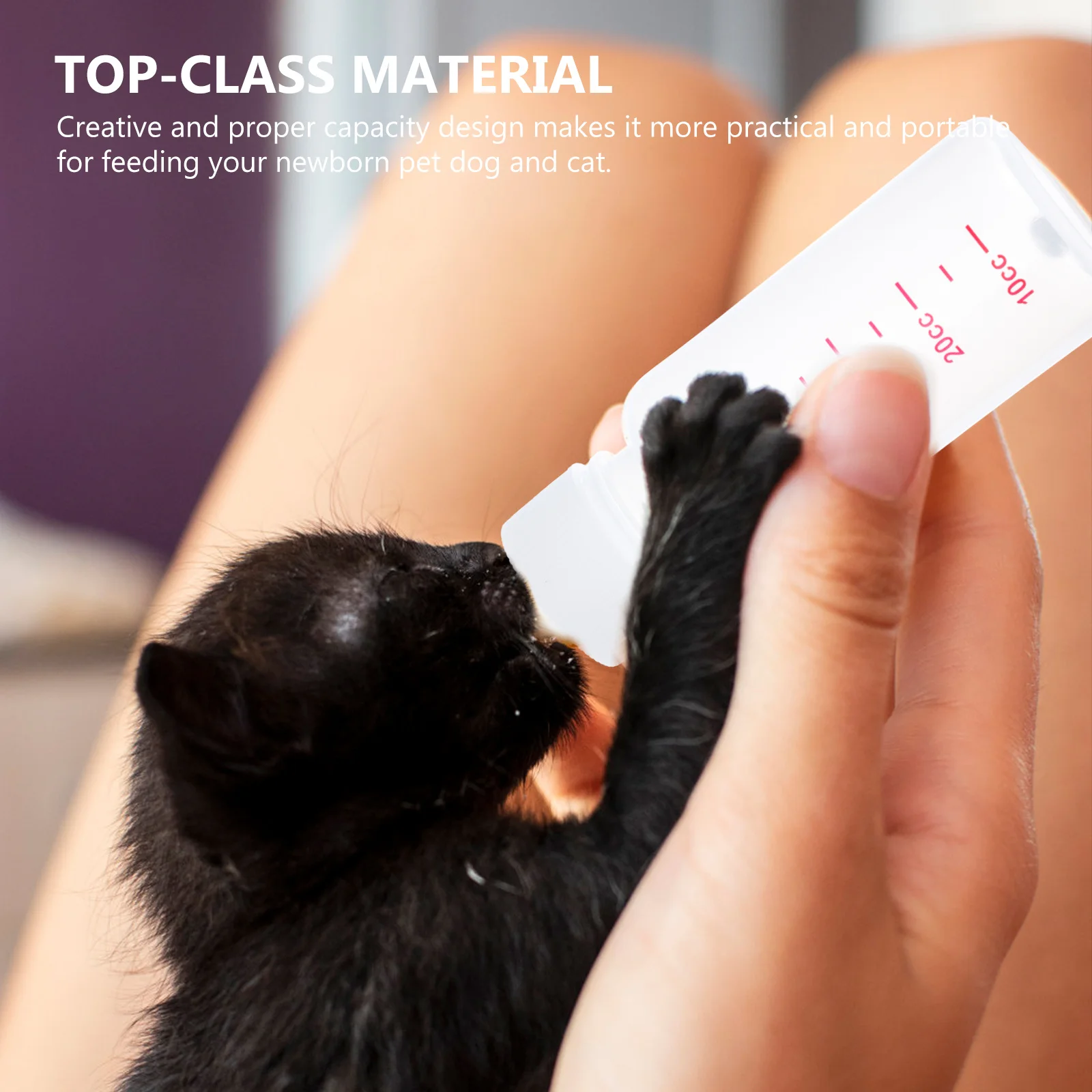 

5 Sets Pet Bottle Nipple Feeding Breast Milk Bottles Kitten Feeder for Nursing Liquid