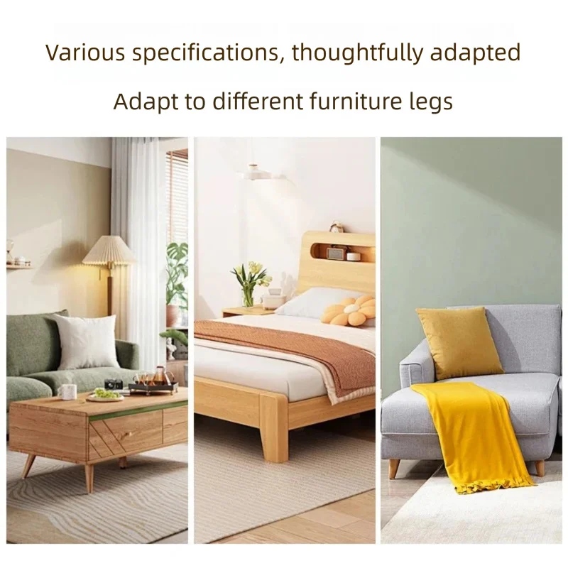 Filcowe nakładki na nogi stołów i krzeseł, odporne na zużycie, antypoślizgowe i redukujące hałas, pogrubione podkładki pod meble i do jadalni.