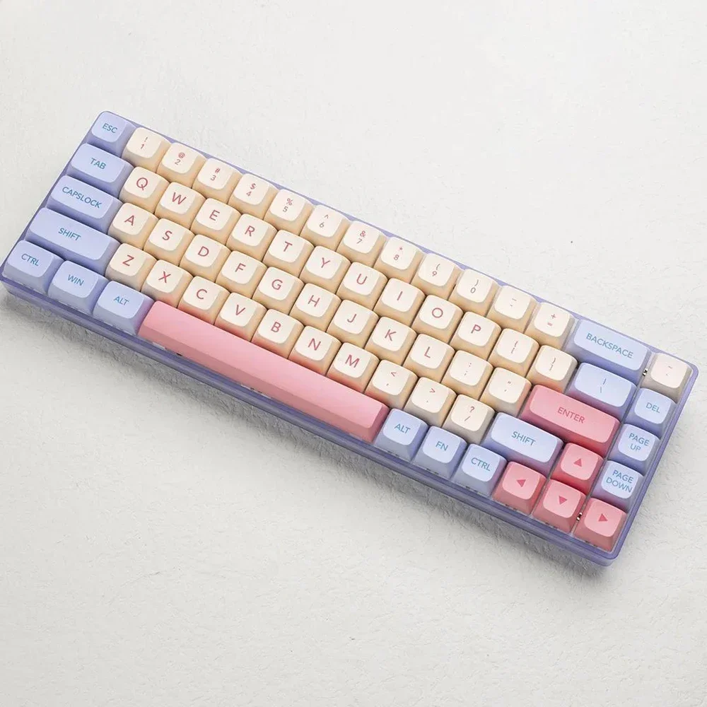 NEW 132 Keys English Russian Korean Japanese XDA PBT Keycaps Marshmallow Keycap Profile Custom for MX Switch Mechanical Keyboard