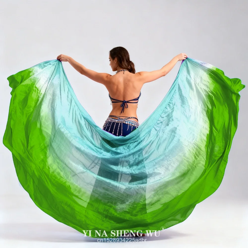 النساء الرقص الشرقي الحرير الحجاب الحرير الحقيقي اليد رمي وشاح الرقص العبادة الكنيسة الثناء الدعائم فلوي التدرج مخصص الأرجواني #3