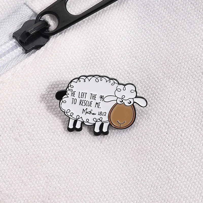 Он левый 99-спасатель меня, эмалированные булавки на заказ, овца, христианская вера, Иисус, металлическая брошь, сумка, значок на лацкане, ювелирное изделие, подарок для друзей