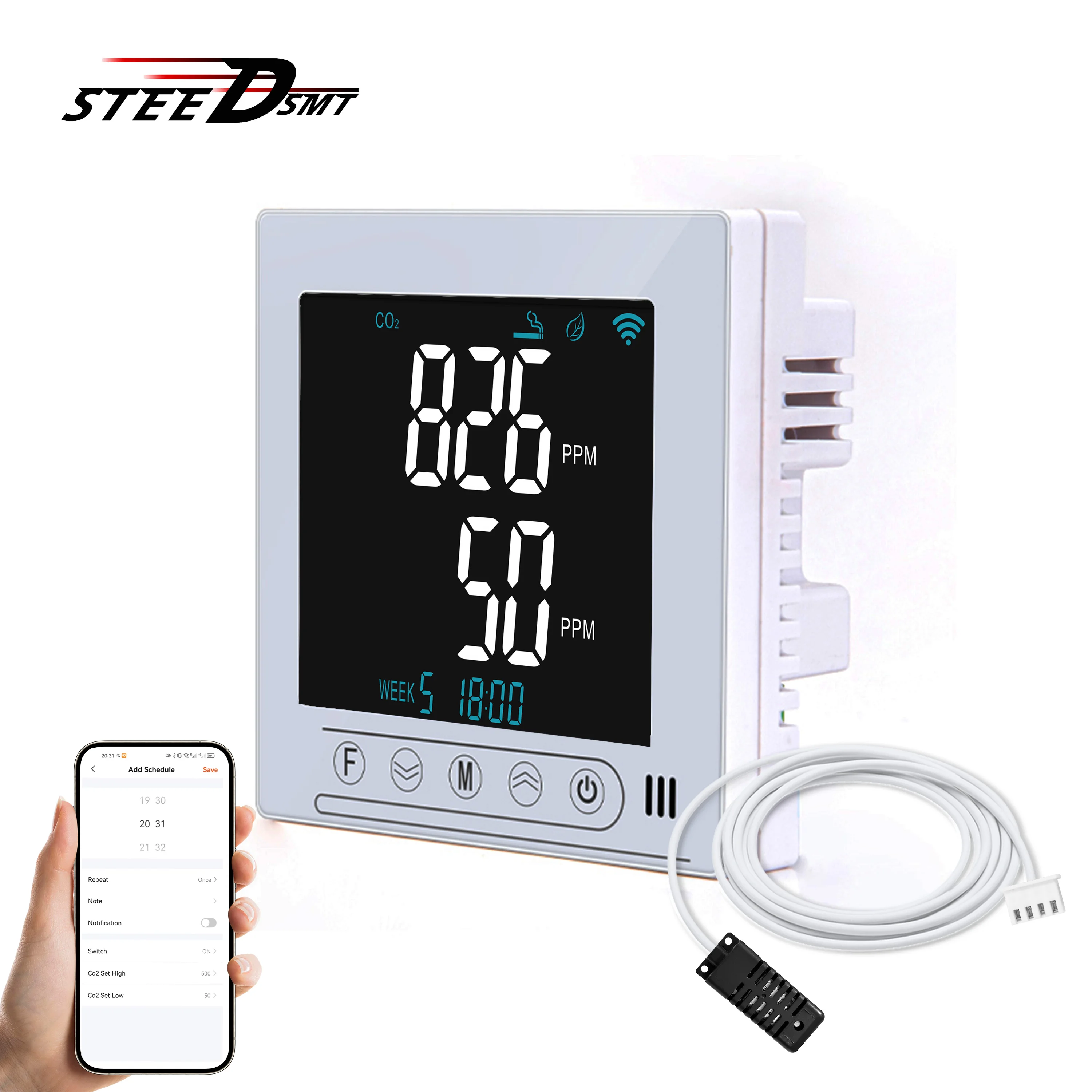 Mushroom Greenhouse CO2 Control Box for Swedish SenseAir NDIR Automatic Concentration and Time Adjustment By WIFI/RS485 Optional