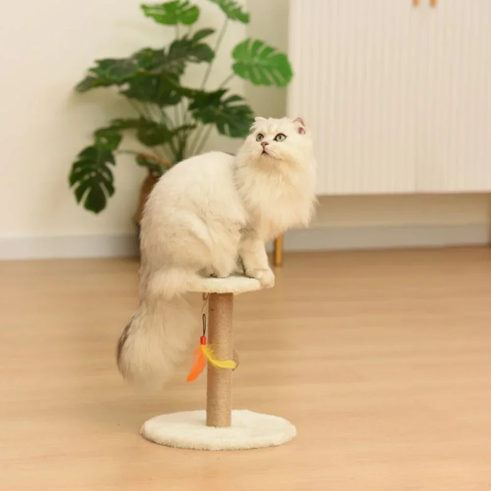 Multi-purpose Pet Cat Climbing Frame Natural Sisal Palm Pattern Shape Design Suitable for Cat Tree Tower Scratching Post Toy