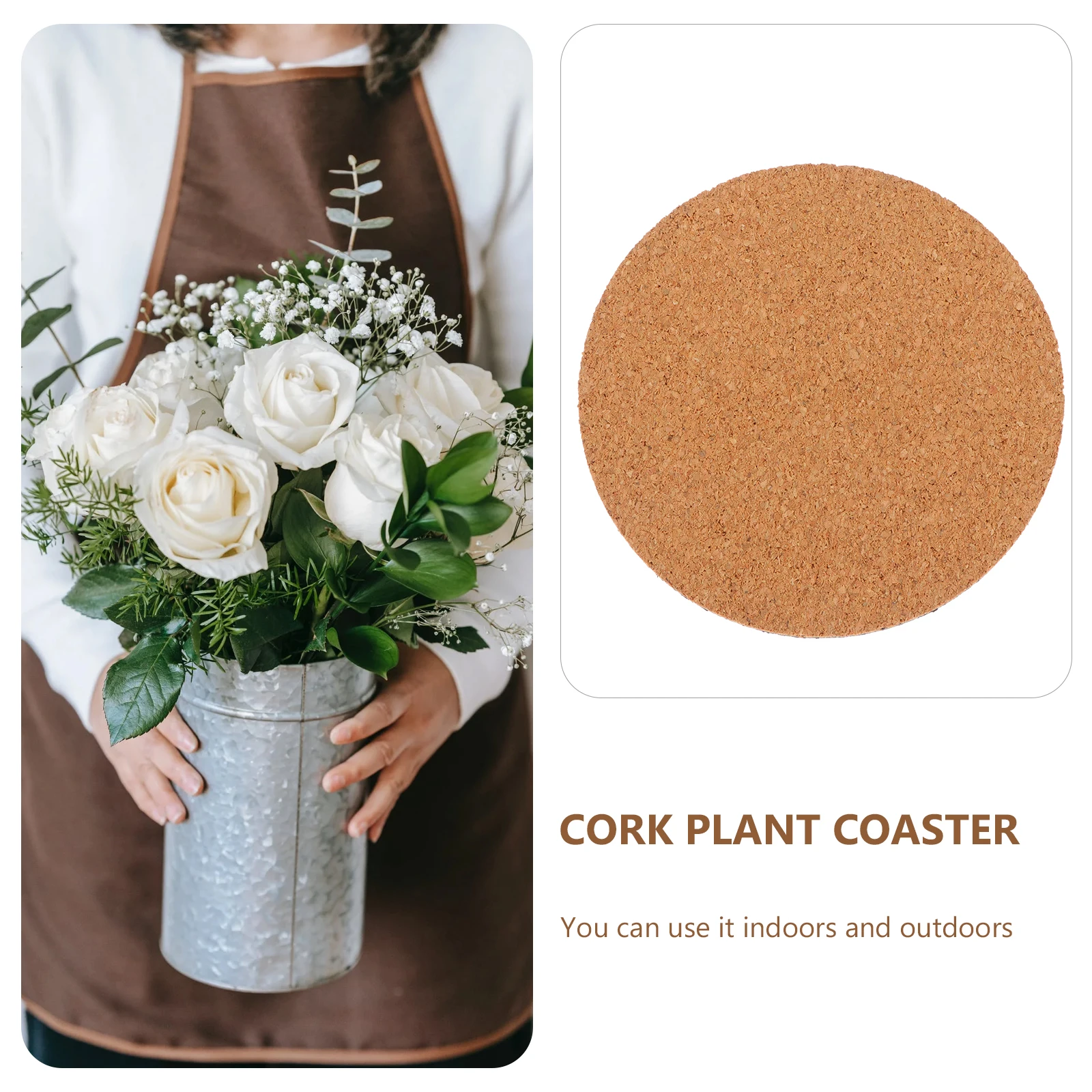 Tapete para maceta de corcho, bandeja redonda de jardín artesanal de 30Cm, almohadilla para maceta para uso interior y exterior, platillo para plantas, posavasos de corcho para jardinería