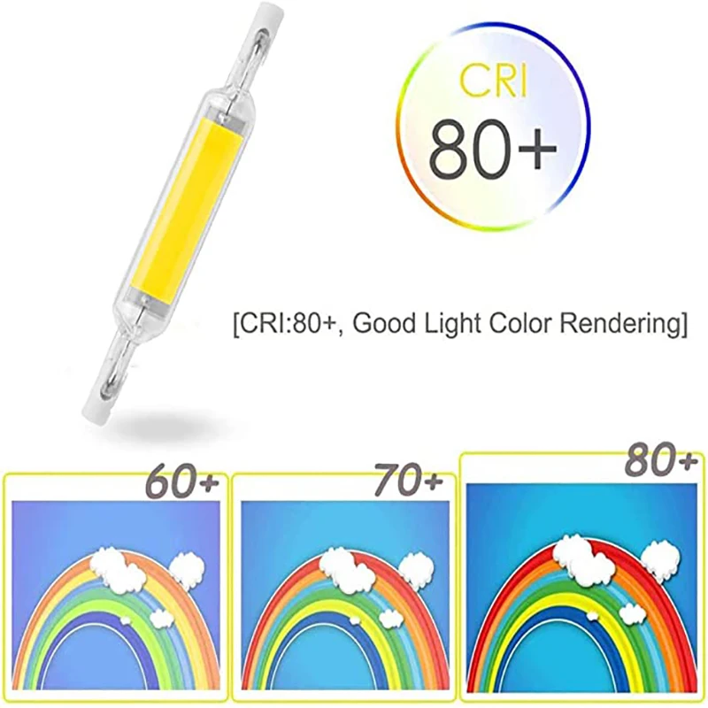 LED Light R7S 78mm 5W 8W faretto ad alta potenza 118mm 10W 20W LED tubo di vetro 110V 220V COB lampadina sostituire lampada alogena