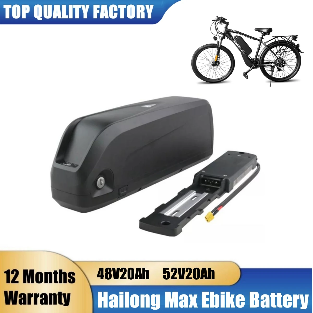 Original Electric Bike Battery 36V 48V 52V 20Ah Down Tube Ebike Battery With 30A BMS for 500W 750W 1000W 1500W BBS02 BBS03 BBSHD