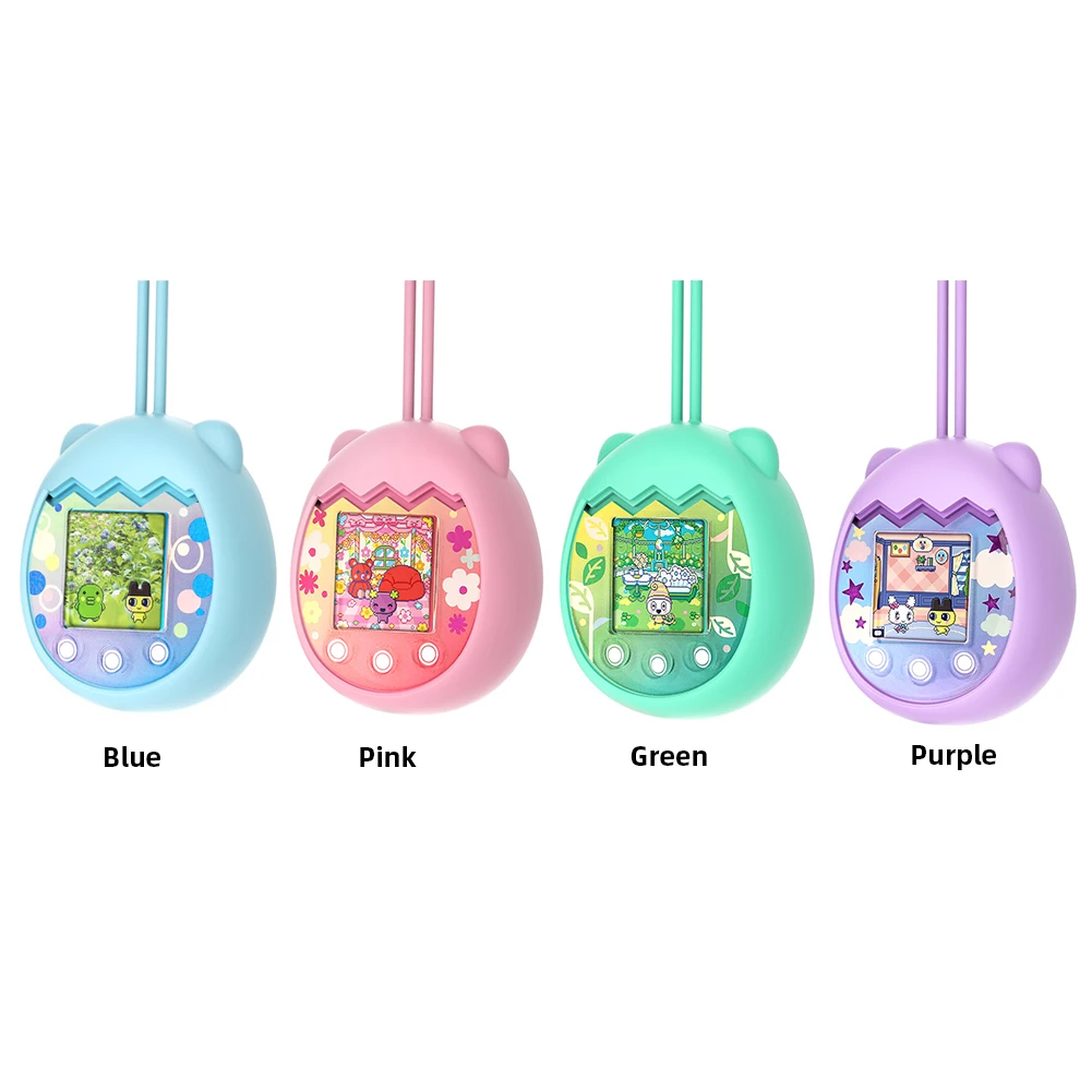 

Silicone Comprehensive Protection Case Cartoon Animal Shaped E-pet Machine Protector Waterproof with Lanyard for Tamagotchi Pix