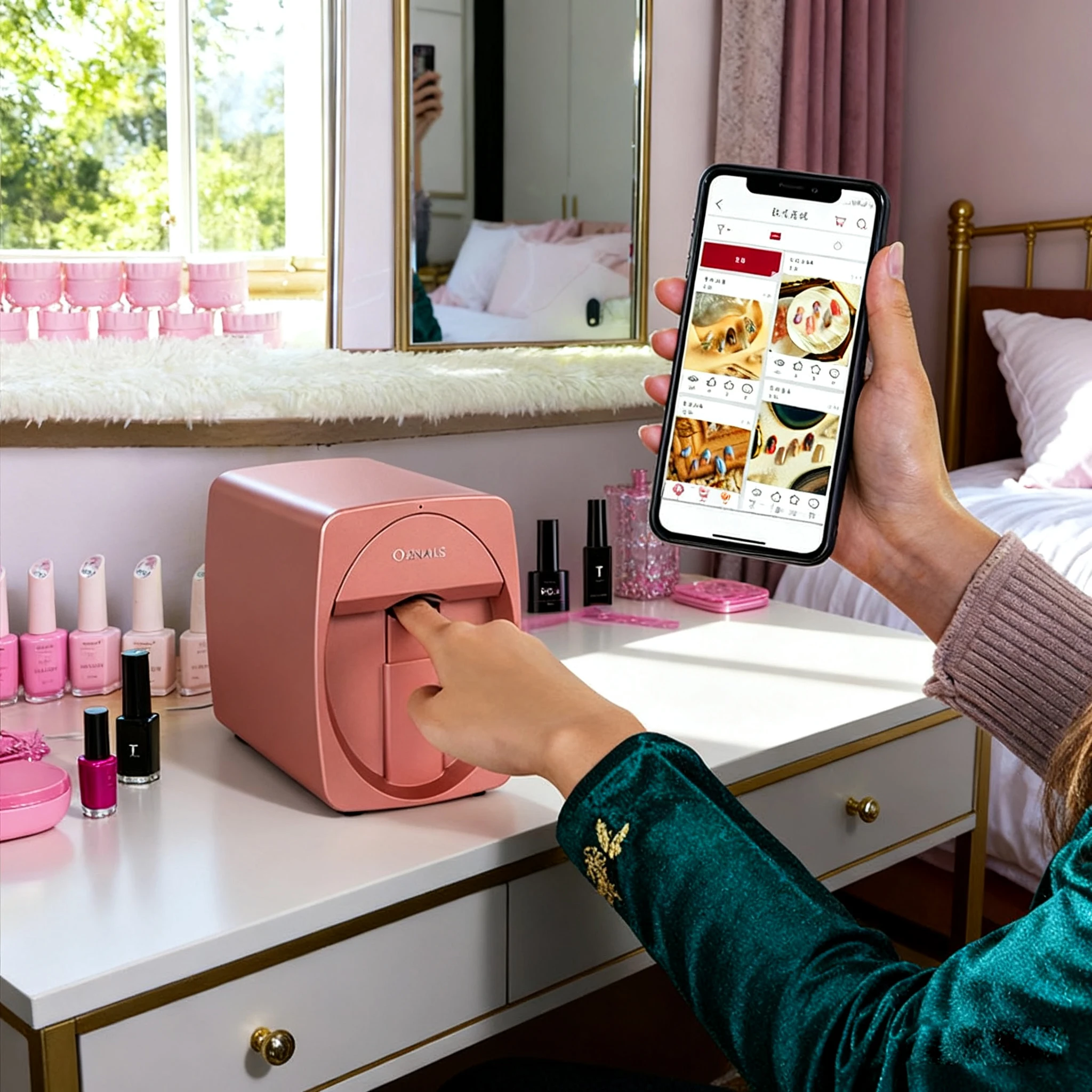 

Мини-умный принтер для ногтей O2nails, автоматическая 3D цветная печать для салона-качественного дизайна ногтей дома, легкий дизайн «сделай сам»