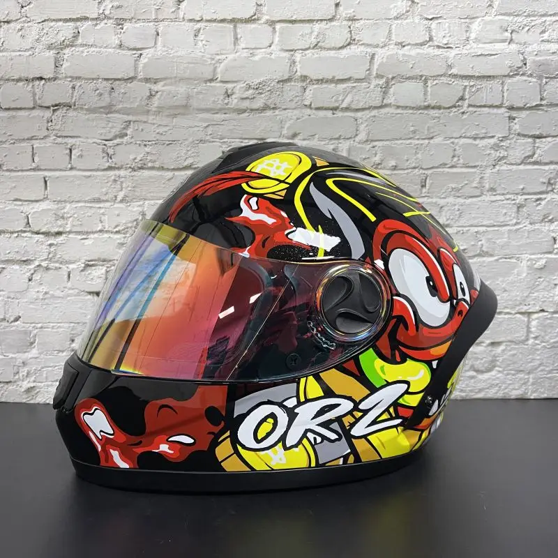 

ORZ Motorcycle Helmet Men's and Women's Full Face Four Seasons Personalized Tail Wing Motorcycle Helmet