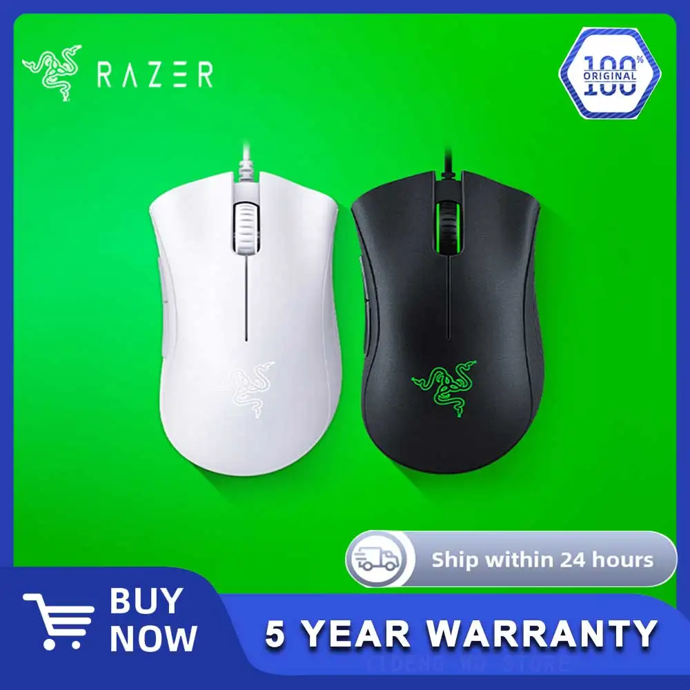 

Razer DeathAdder Essential New Wired Gaming Mouse: 6400DPI Optical Sensor, 5 Independent Buttons for Laptop PC Gamers