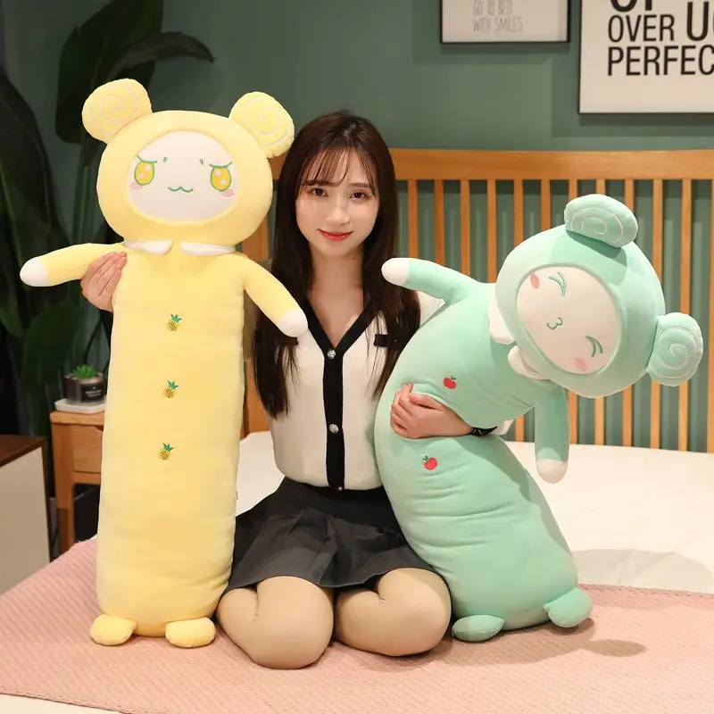 

110cm Sweet Fruit Candy Color Doll Sleeping Long Pillow Cartoon Ice Cream Pineapple Strawberry Apple Cushion Kids Girls Gift