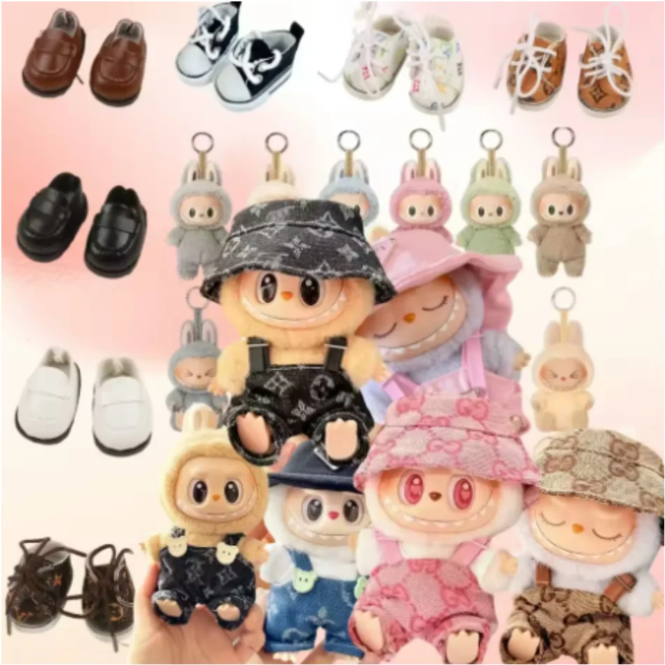 

Anime Labubu Doll Clothes Fashion Overalls Labubu Idol V1 V2 Dolls Clothing Accessories 15/17cm Plush Doll Universal In stock