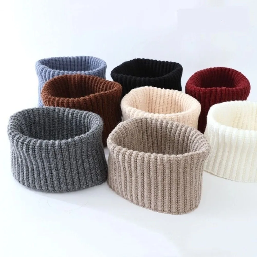 

Fashion Knitted Neck Warmer Windproof Warm Knitted Scarf Thick Design Cervical Collar Men Women