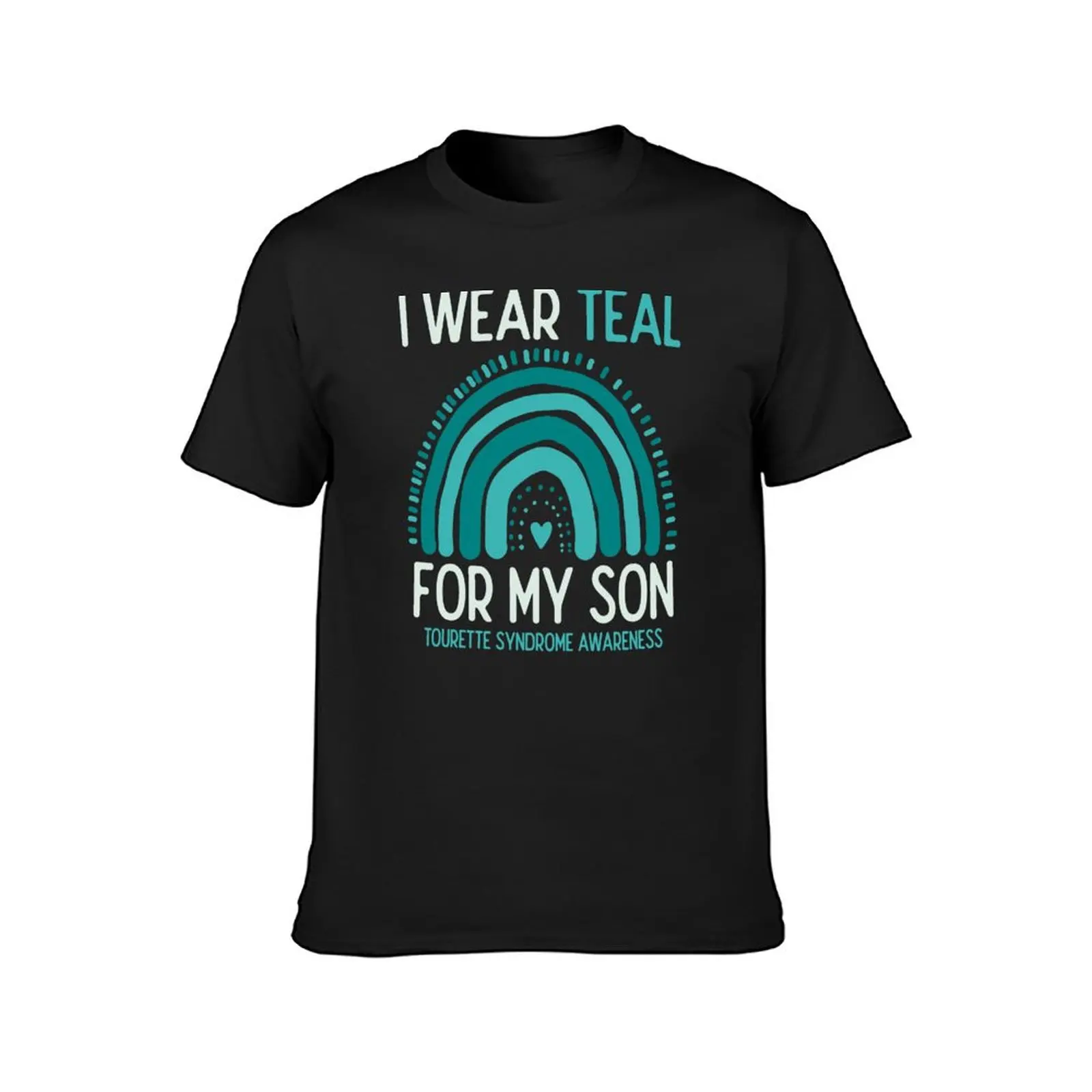 Tourette Syndrome Awareness I Wear Teal For My Son T-Shirt vintage kawaii clothes mens t shirt