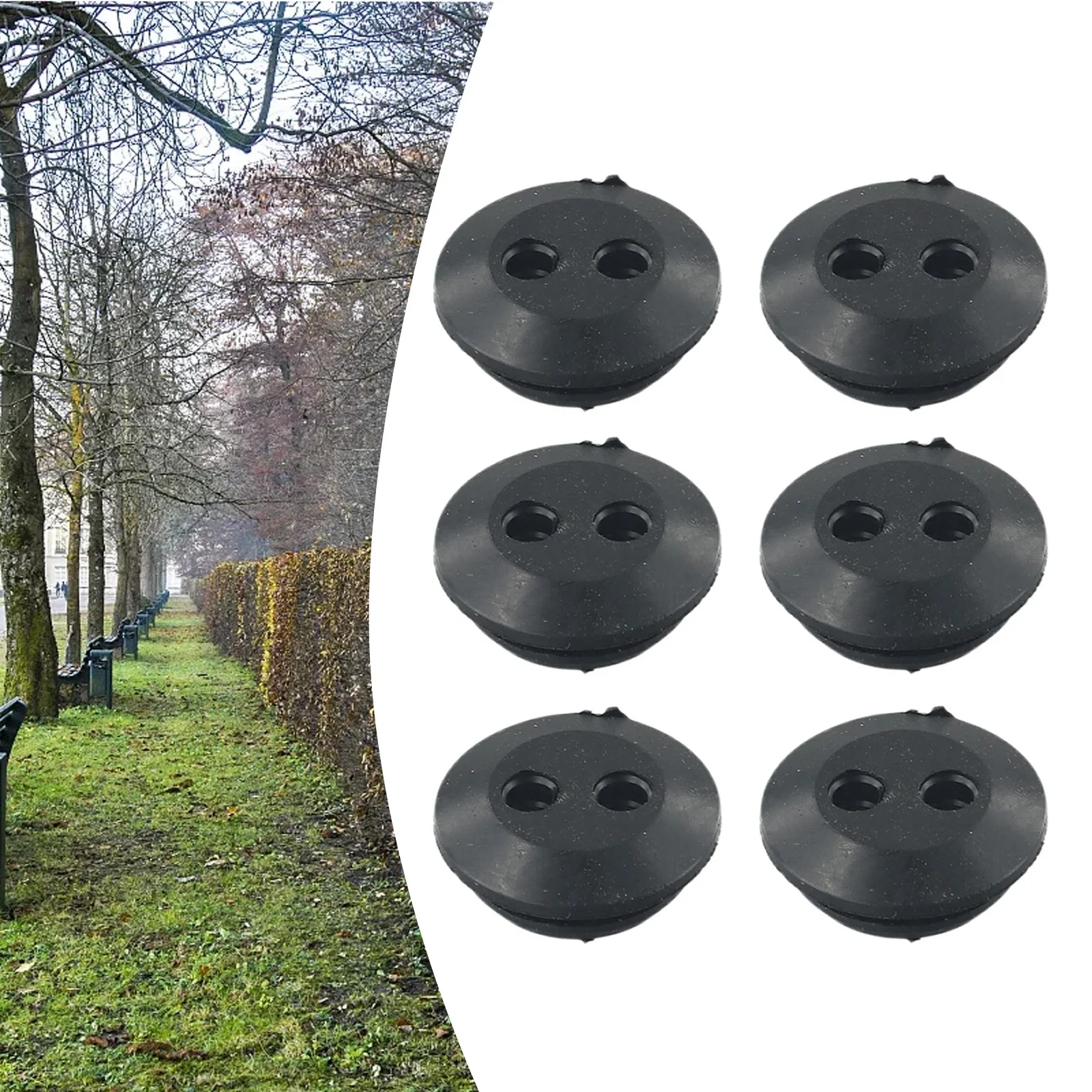 Anello di tenuta in gomma per serbatoio carburante 2 fori 6 pezzi Decespugliatori Tagliasiepi Guarnizione Anello di tenuta String Trimmer Parti Nuovo pratico