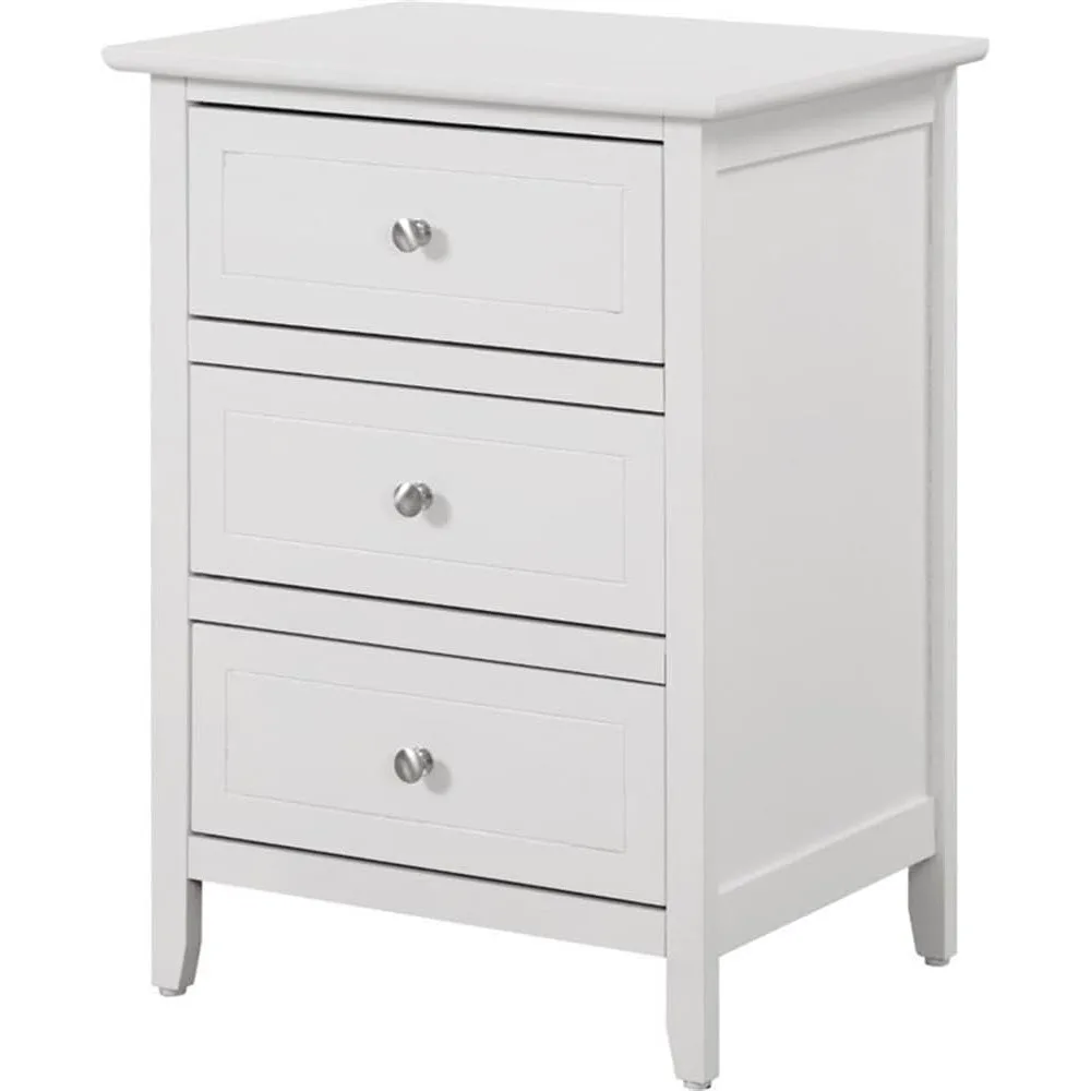 

Daniel 3 Drawer Nightstand in White