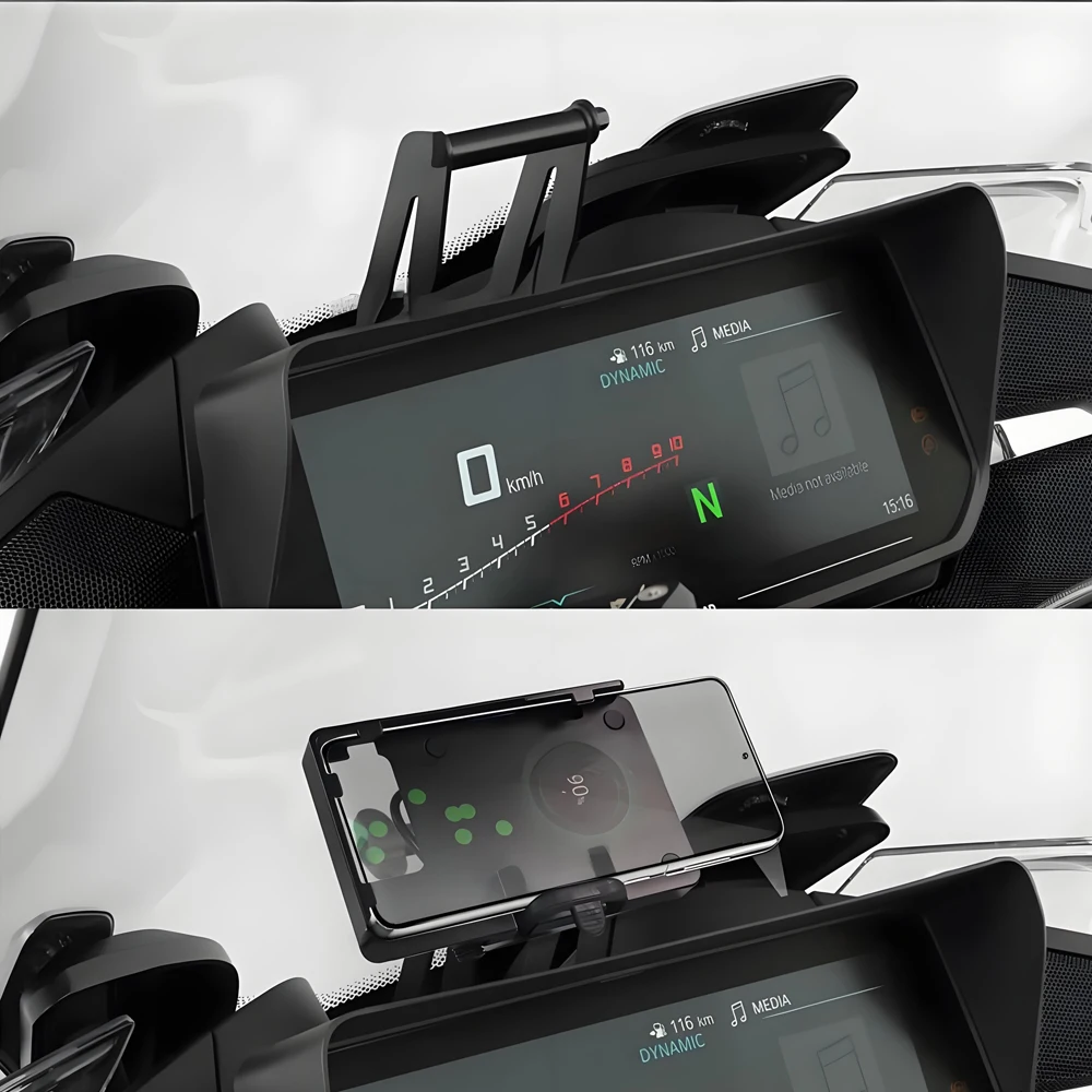 For BMW R 1250 RT R1250RT 2021-2025- New Motorcycle Navigation Bracket GPS Mount Device Carrier SMART PHONE Adapt Holder