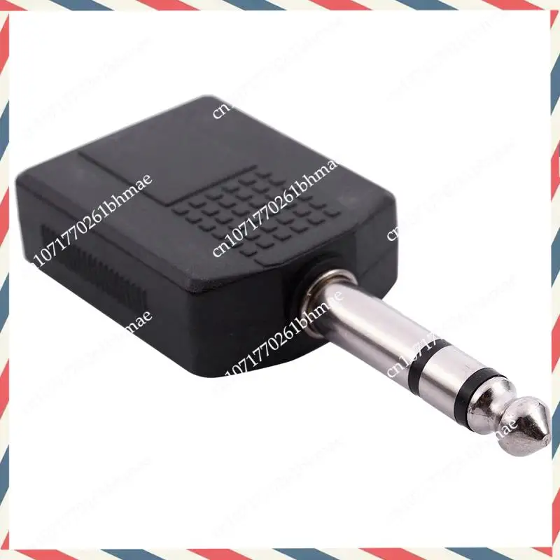 -A21Z 4X Mono 6.35Mm Male Plug To Dual 6.35Mm Female Socket Splitter Adapter Connector