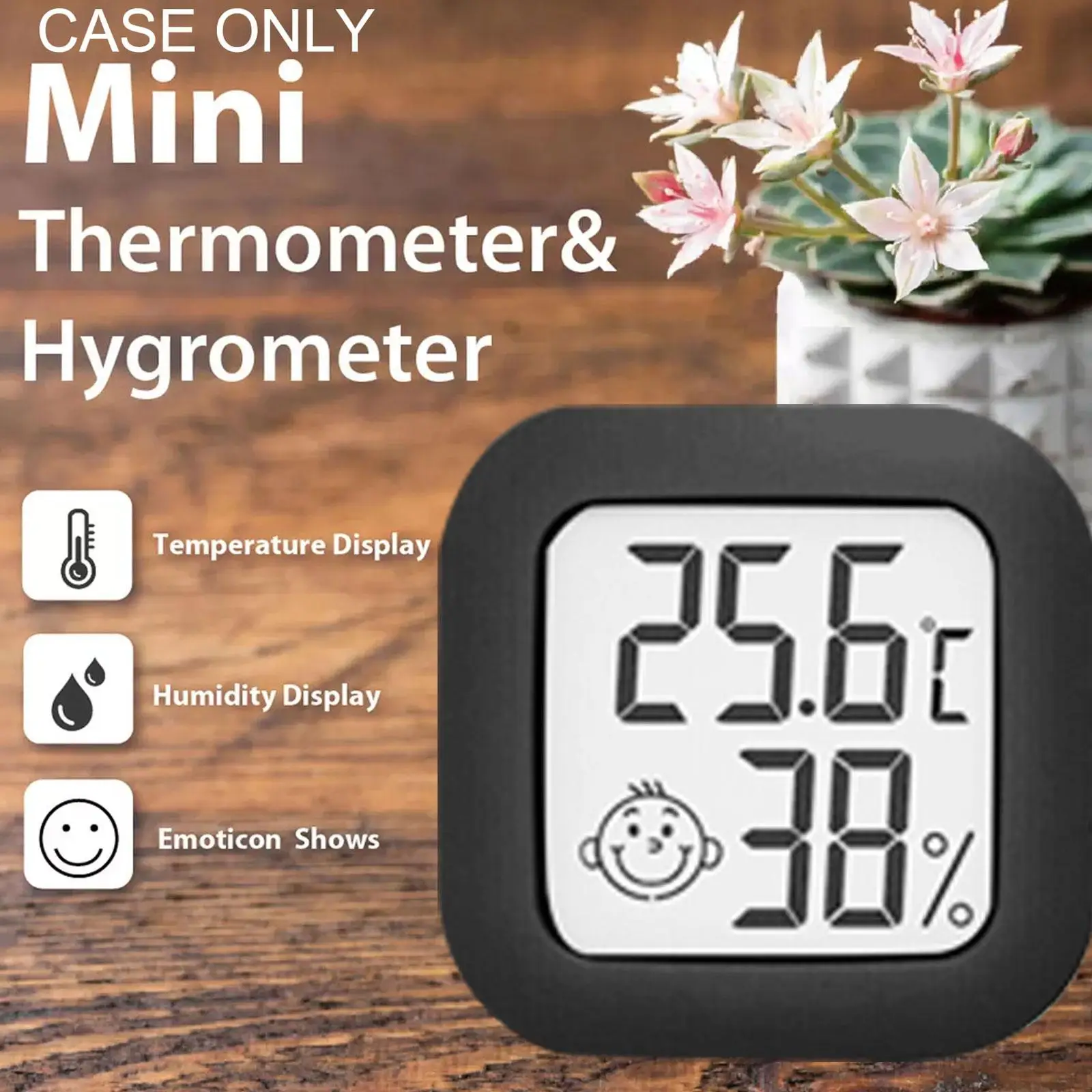 Temeo Thermometer Hygrometer Hygro Indicator For Desk Or Wall Mounting With Room Climate Indicator Portable Hygrometer